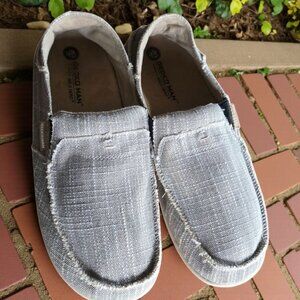 GHECKO MAN ( 12 ) Men's Canvas Slip On Orthotic Support Shoes in Gray